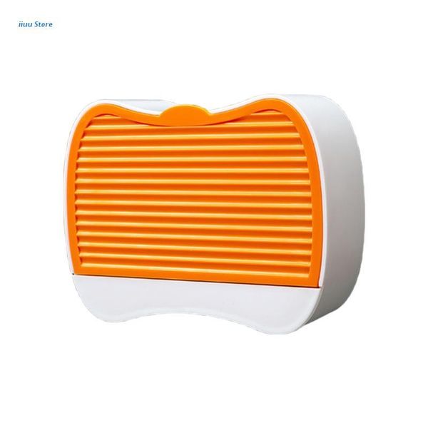 

soap dishes l5ye wall-mounted bathroom storage drain rack box hook plastic