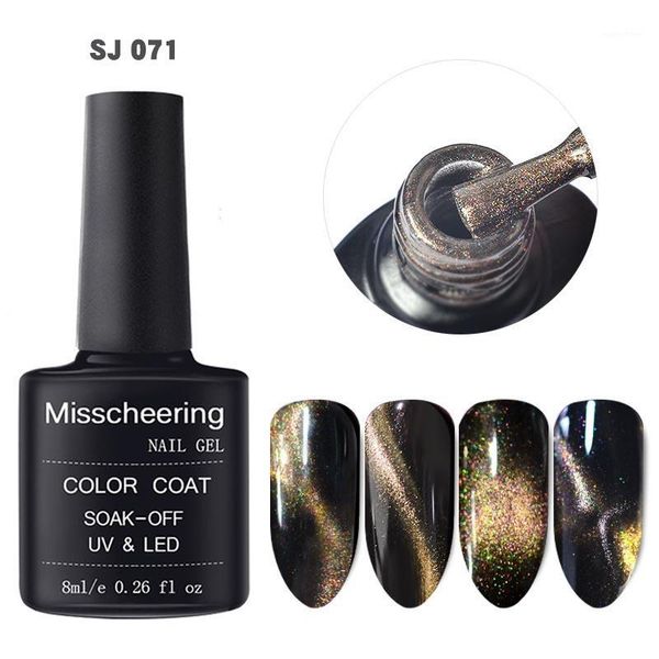 

polish nail gel 6 color magnet magic cats eye 6691, Red;pink