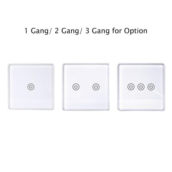 

smart home control wifi light switch wall touch remote voice timer function compatible support alexa google 3 gang