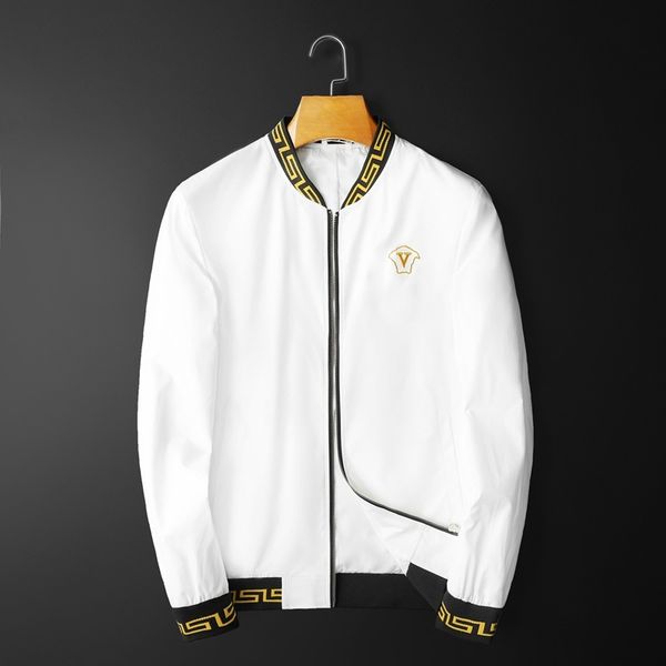 

Fashion Jacket 2021 Autumn High End Korean Men's Stand Collar Embroidered Cardigan Wear, Black