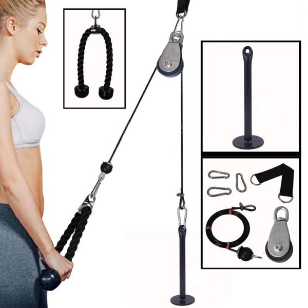 

accessories fitness pulley cable system diy loading pin lifting triceps rope machine workout adjustable length home gym sport