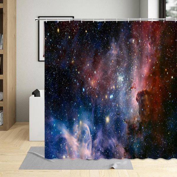 

shower curtains dream starry sky curtain night landscape color black background wall cloth decor bathroom bathtub hanging sets