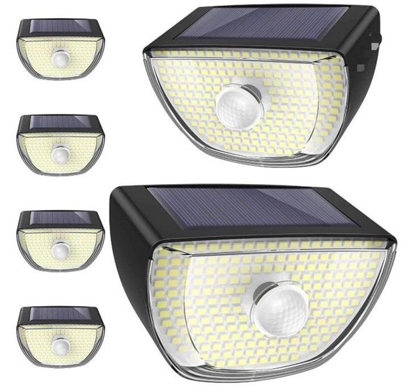 

solar lamps 200led motion sensor lights light outdoor 3modes wireless wide angle wall lamp ip65 waterproof for garden yard