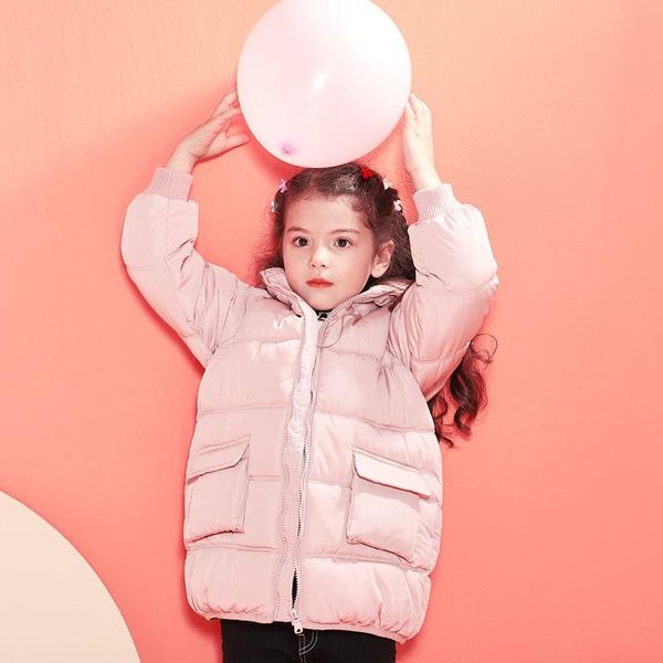 

winter girls jackets children's clothes boys warm down cotton solid long coats kids outerwear toddler parkas coat, Blue;gray