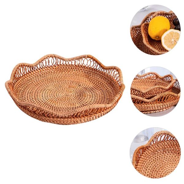 

storage baskets rattan woven basket shallow weaved for party and wedding