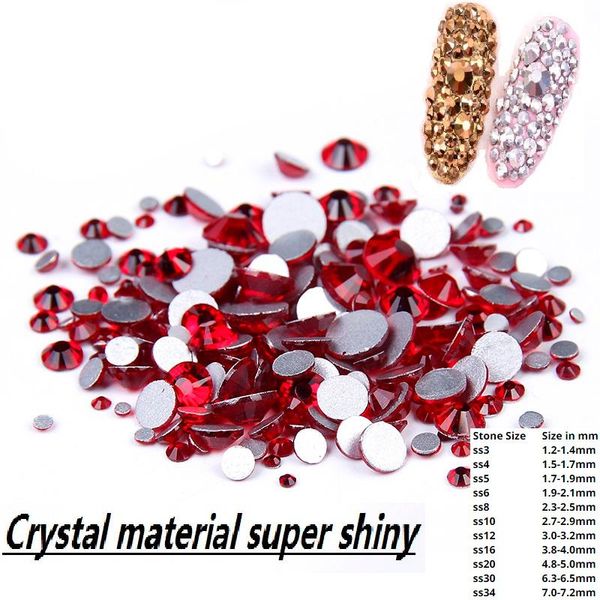

nail art decorations non fix strass rhinestones light siam ss3-ss34 for decoration flatback glue on glass stones and crystal diy supplies, Silver;gold