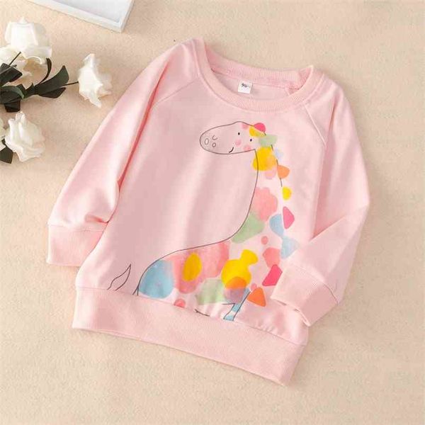 

baby / toddler girl animal giraffe colorful pattern pullover 210528, Black