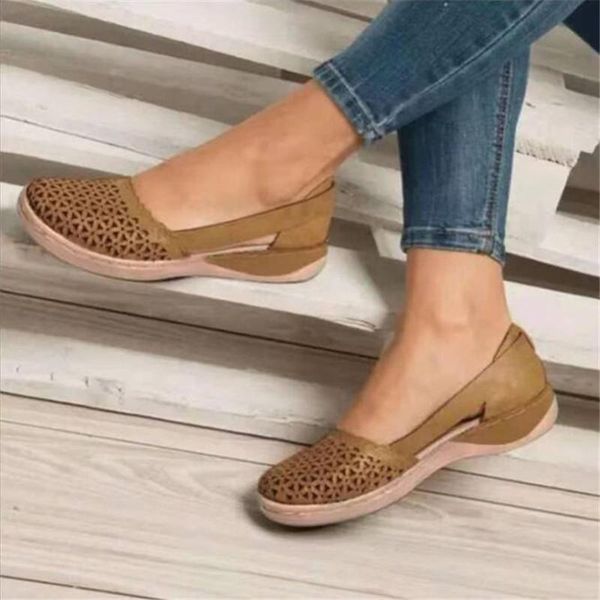 

large size hollow womens sandals 2021 summer fashion women's shoes casual breathable platform women slippers slides, Black