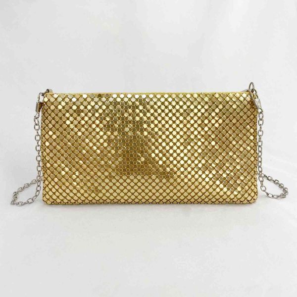 

evening bag sequin handhold party aluminum dinner metal mobile phone clutch puree