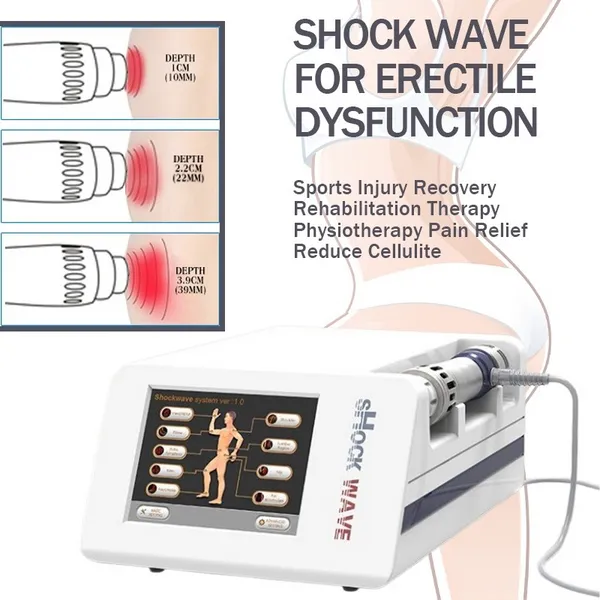 Outros equipamentos de beleza Máquina de fisioterapia por ondas de choque portátil com aprovação CE Dispositivo de terapia portátil para tratamento de ED