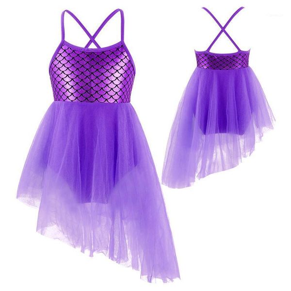 

girl's dresses sleeveless children kid dancing ballet tutu dress girls irregular tulle dancewear leotard ballerina clothes, Red;yellow
