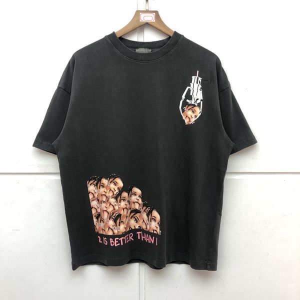 

t shirt women men quality heavy fabric washed vintage tees, White;black