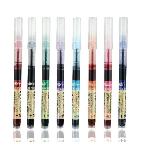 

gel pens 1pc 0.5mm roller pen black/red/blue color ink straight liquid quick-drying signature school office stationery