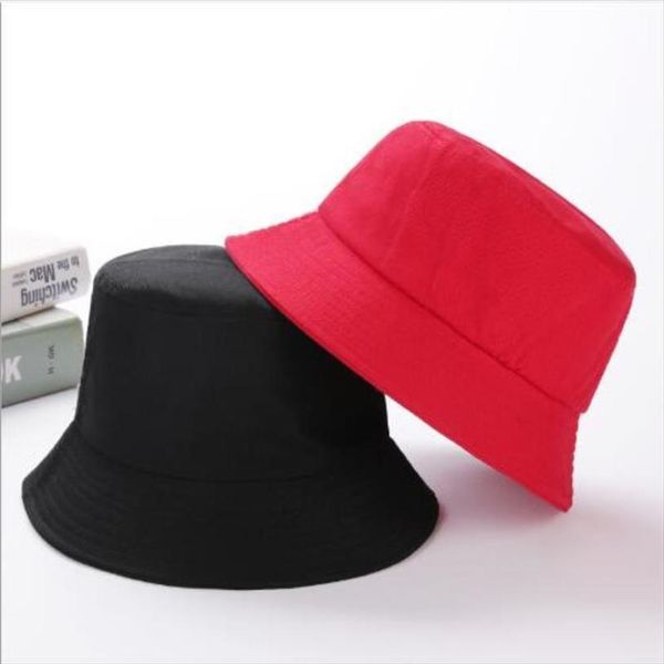 

korean foldable bucket hat solid color hip hop cotton fashion kids personality outdoor sun cap fisherman, Blue;gray