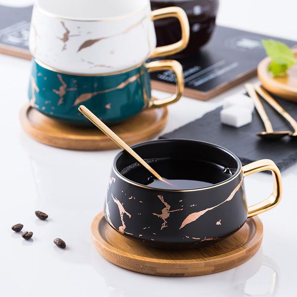 

mugs creative porcelain cup and saucer ceramics simple tea sets modern design coffee container with spoon