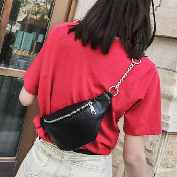 

waist bags women bag fanny pack pu adjustable belt purse small phone key pouch solid fashion casual light weight
