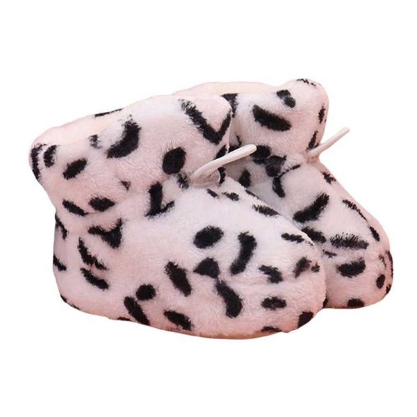 

baywell winter infant snow boots baby boy girl shoes soft sole leopard toddler plush newborn fleece boots first walker g1023, Black;grey