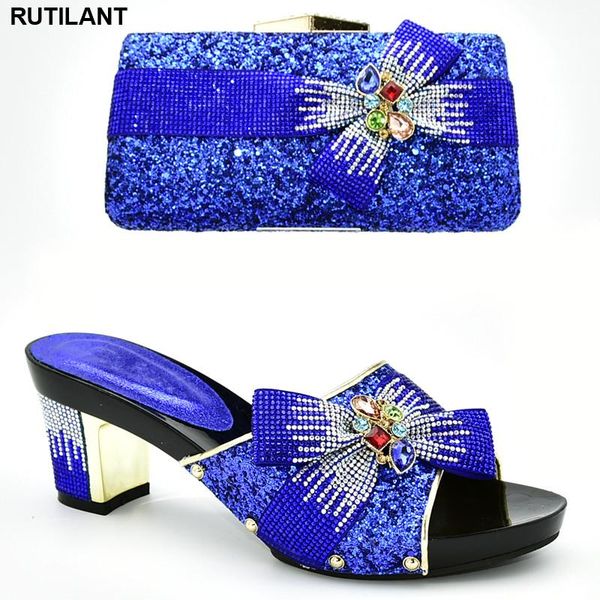 

dress shoes arrival african wedding italian shoe and bag sets decorated with rhinestone set for party in women pumps, Black