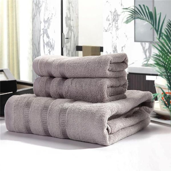 

towel bath set ink bamboo plain gift box three-piece cotton fiber
