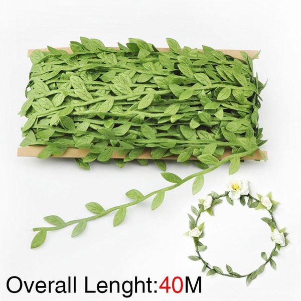 

artificial green leaf diy handmade rattan wreath accessories decoration silk flower home wedding party plant wall decorative flowers & wreat