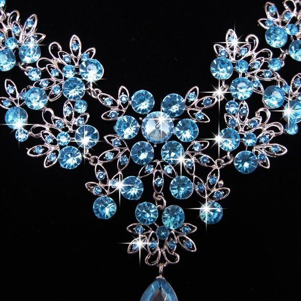 

alloy rhinestone earrings pendant necklace bridal set &, Silver