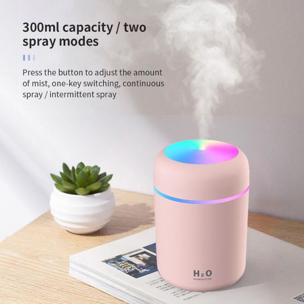 

portable usb air humidifier 300ml ultrasonic aroma essential oil diffuser cool mist purifier for car and home fragrance lamps