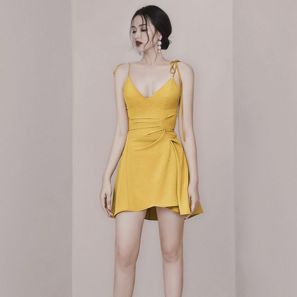 

casual dresses new fashion vestidos spaghetti straps sweetheart sleeveless backless a line lady party mini dress so53, Black;gray