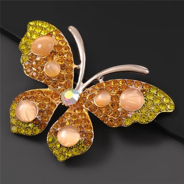 

jMB fashion alloy inlaid super fairy accessories diamondbutterfly diamondfull butterfly brooch fairy pin pins oches net red trend bro, Gray