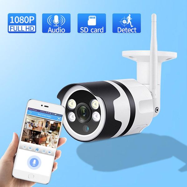 

motion detection ir 20m wifi ip outdoor security camera two-way audio p2p onvif cameras