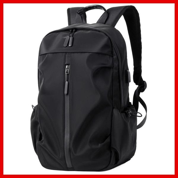 

men's backpack 2021 personalized fashion travel business trip lapusb charging interface simple outside bag
