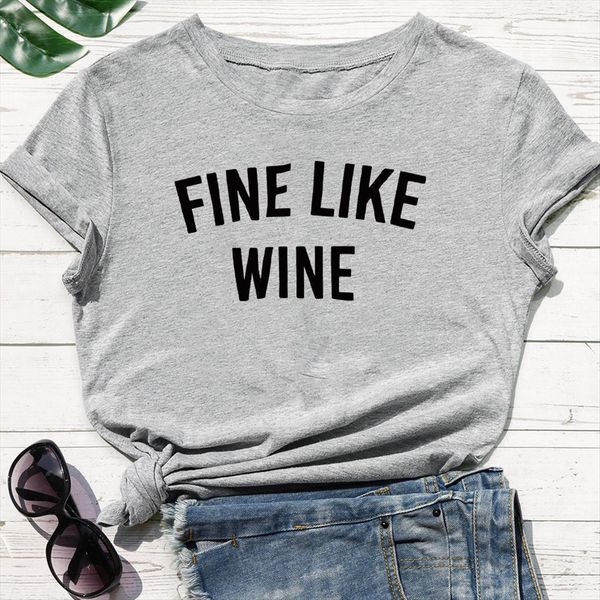 

korean trend fine like wine women letter printing modern girly style punk hip hop white grey