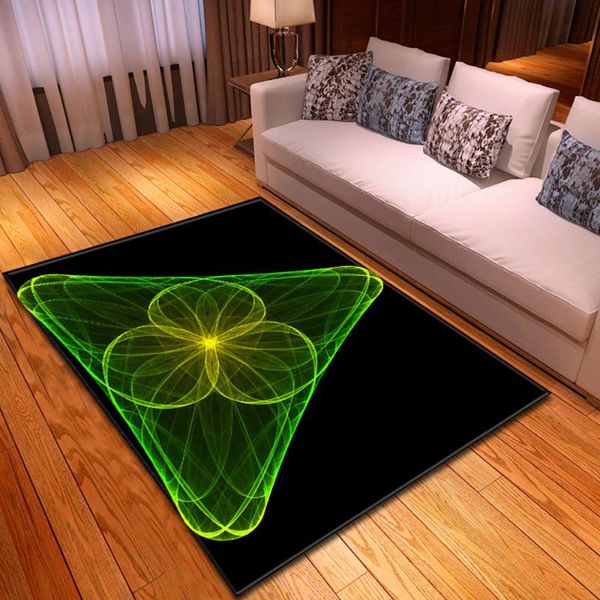 

carpets black/green modern simple abstract 3d printing for living room bedroom area antiskid home rugs kitchen mats/tapetes