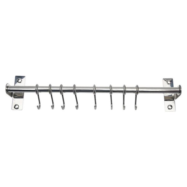 

screw fixed organizer pot holder hanging home pan wall mounted utensils punch tools stainless steel storage rack hanger hooks & rails