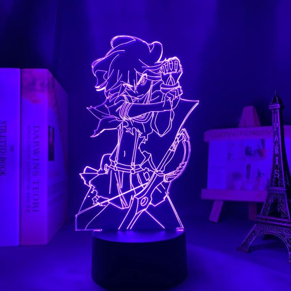 

night lights anime kill la ryuko matoi led light for bedroom decor brithday gift manga 3d table lamp acrylic