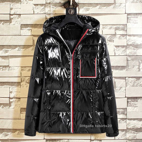 

monclair fashion down jacket mans outdoor warm feather winter down-filled hooded thick coat outwear embroidery letters black parka