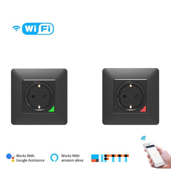 

smart power plugs wireless wifi plug eu adaptor remote voice control energy monitor outlet timer socket for alexa google home tuya