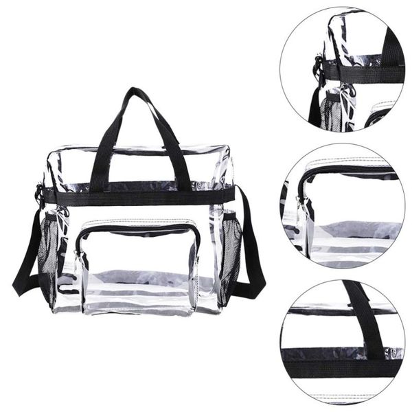 

storage bags 1pc transparent travelling bag large capacity handbag lightweight tote