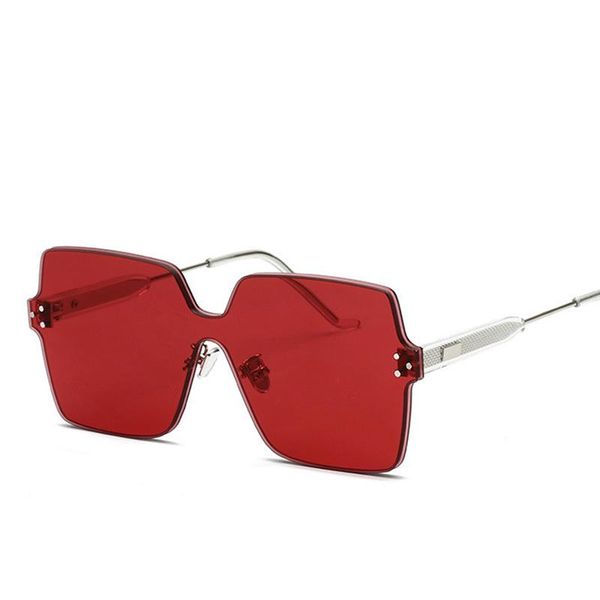 

sunglasses candy color square box one-piece female, White;black