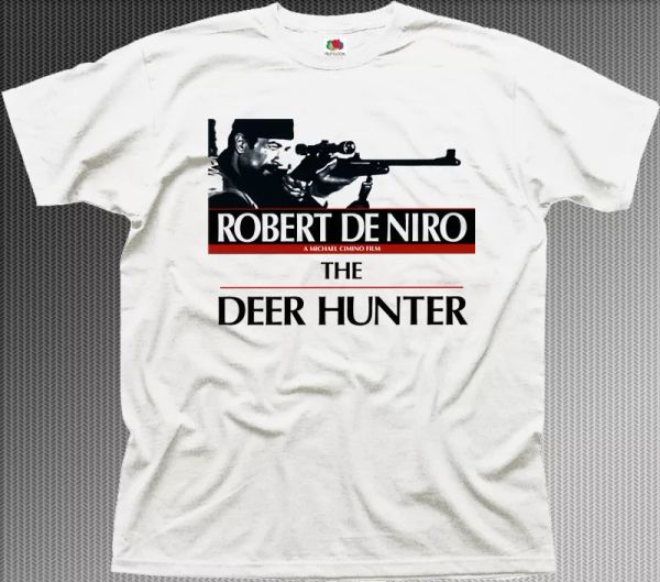 

The Deer Hunter Robert De Niro film movie white cotton t-shirt 9934, White;black