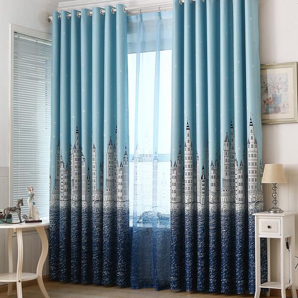 

castle window curtain bedroom living baby room blackout kids children curtains for rideaux chambre rideau enfant & drapes
