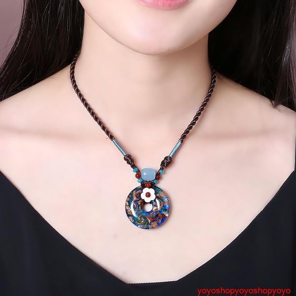 

chokers vintage chinese classical jade beads handmade woman girl pendant necklace colar collier chain, Golden;silver