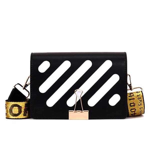 

evening bags 2021 women's handbag fashion pu leather stripe messenger bag