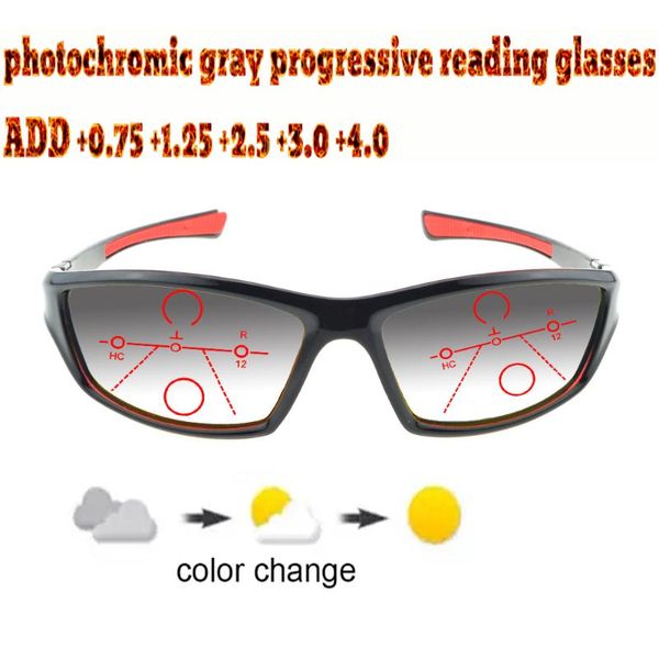 

sunglasses pochromic gray progressive multifocal reading glasses men woem ultralight foldable frame+1.0 +1.5 +1.75 +2.0 +2.5 +3 +3.5 +4, White;black