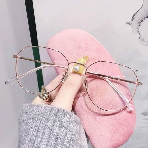 

sunglasses 2021 fashion vintage round metal spectacles glasses frame women men retro anti blue light blocking computer eyeglasses, White;black