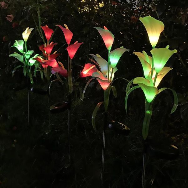 

lawn lamps solar 5led light li-ly calla garden simulation flower decoration