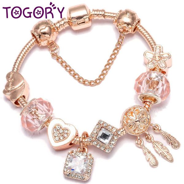 

charm bracelets togory drop handmade diy cute robot murano glass beads fit fine bracelet women jewelry children gifts, Golden;silver