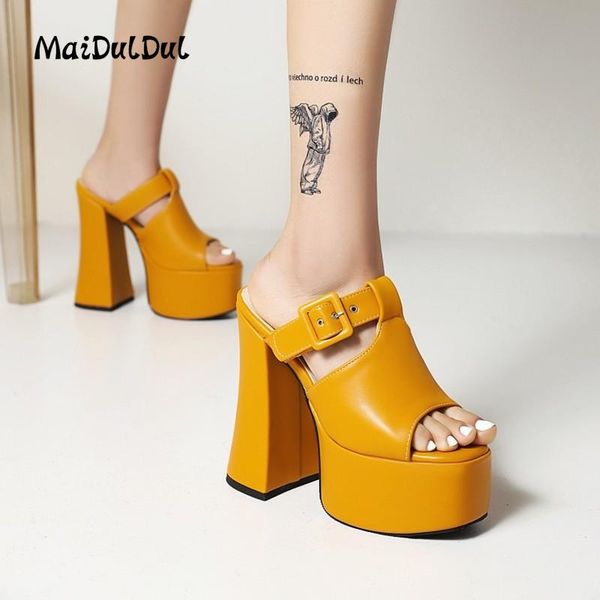 

sandals women solid patent leather one-line buckle overheight with shoes female belt thick heel low cut rubber fashion daily boot, Black