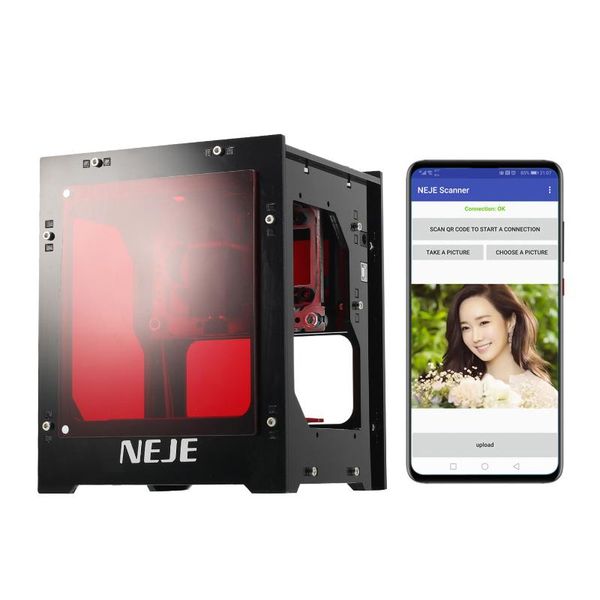 

machining neje kz 10w 450nm laser engraving machine smart blue light ai supports off-line operation logo mark printer