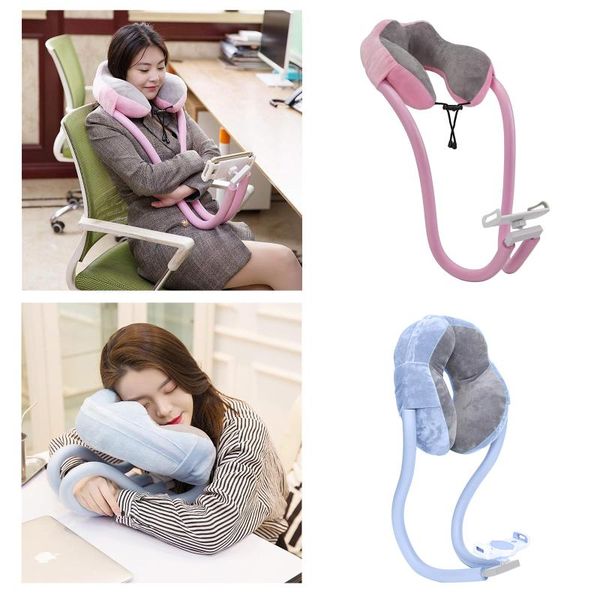

pillow u-shape neck memory foam cushion with flexible phone reading holder