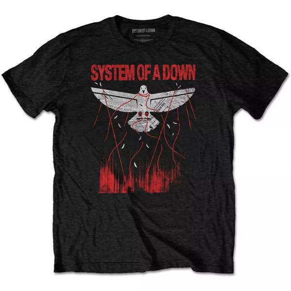 

system of a down serj tankian capture authorized men t-shirt, White;black